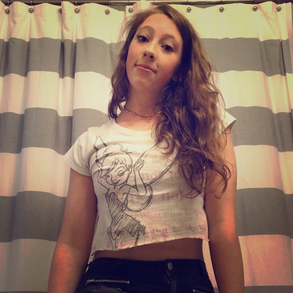 Vintage tinker bell crop top 💕